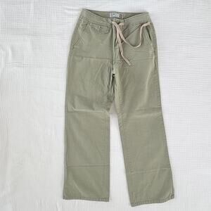 Vintage Old Navy Y2K Wide Leg Utility Chinos - Sage Green Drawstring Pants
